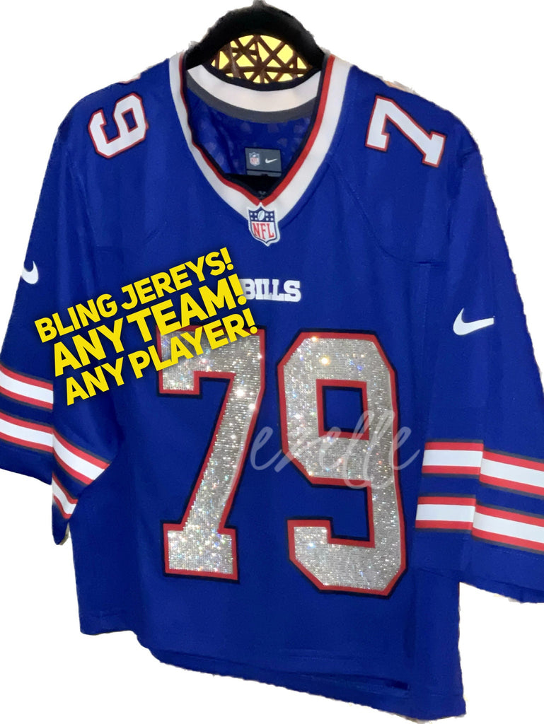 Custom Bedazzled Jerseys.  Rhinestone Bling Sports Jersey (Pics are examples) *Please Read Full Description. This is a deposit only.