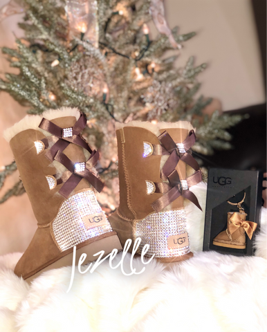 Image of Crystal Bailey Bow II Uggs®, Short, Two Bows, view 6, JezelleDesigns