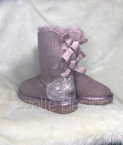 Image of Crystal Bailey Bow Uggs®, Tall, Chestnut or Black, view 11, JezelleDesigns