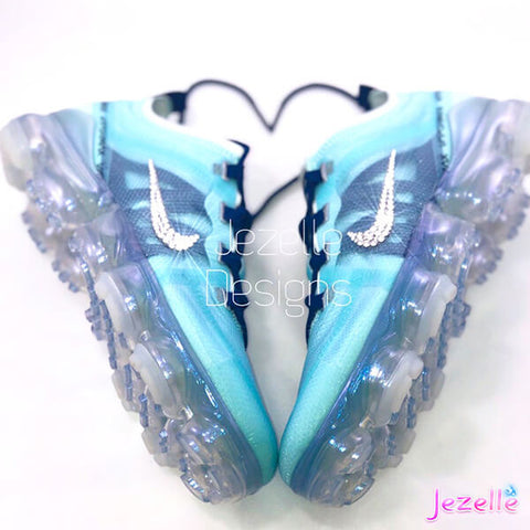 Image of Crystal Nike Air VaporMax 2019, Blue, view 2, JezelleDesigns