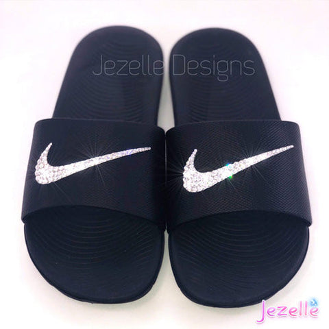 Image of Crystal Nike Kawa Slides, view 2, JezelleDesigns