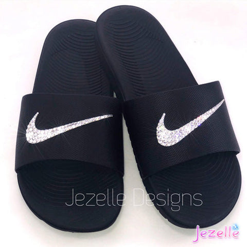 Image of Crystal Nike Kawa Slides, view 4, JezelleDesigns