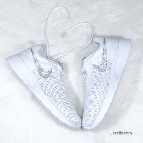 Image of Crystal Nike Tanjun, White, view 3, JezelleDesigns