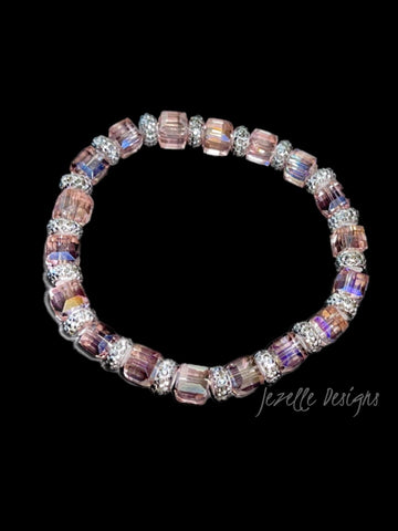 Image of Crystal Stretch Bracelets, Custom Wording, view 5, JezelleDesigns