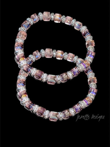 Image of Crystal Stretch Bracelets, Custom Wording, view 6, JezelleDesigns