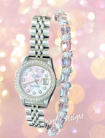 Image of Crystal Stretch Bracelets, Custom Wording, view 8, JezelleDesigns