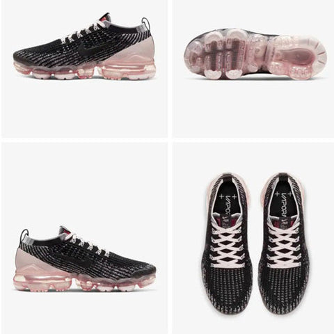Image of Custom Nike Air VaporMax Flyknit 3, Black/Pink Crystal, view 8, JezelleDesigns
