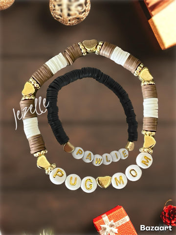 Image of Personalized Pet Memorial Gift Beaded Bracelets