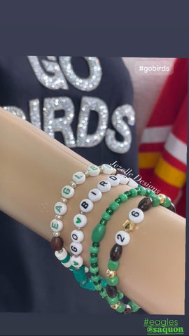 Image of Eagles Bracelet Stack — Set of 4 — view 3 — JezelleDesigns