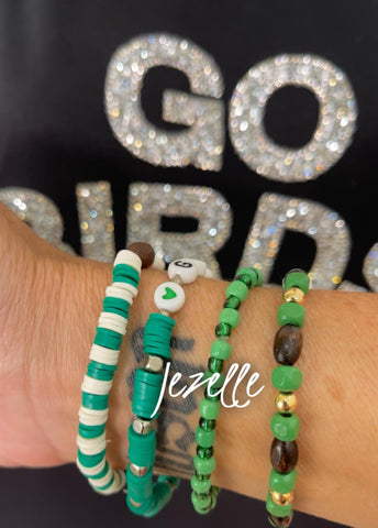 Image of Eagles Bracelet Stack — Set of 4 — view 6 — JezelleDesigns