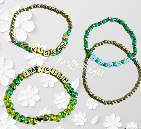 Image of St. Patrick's Day Bracelets, Personalized, view 4, JezelleDesigns