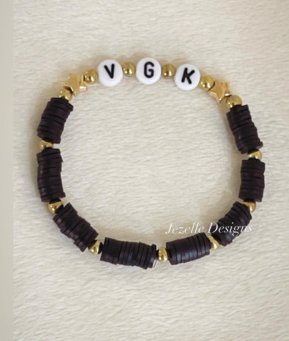 Image of Team Beaded Bracelets — Black & Gold — view 3 — JezelleDesigns