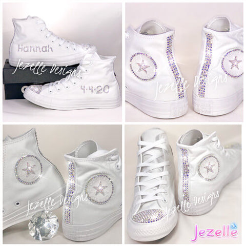 Image of Blinged Out Converse High Tops