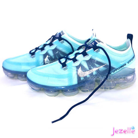Image of Bling Nike Air Vapormax 2019 Blue Womens