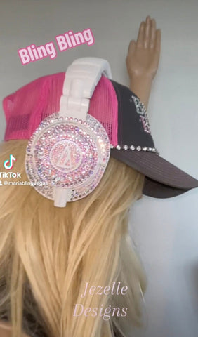 Image of Custom Bling Headphones, Hand-Jeweled Crystal DJ Headphones, Made to Order