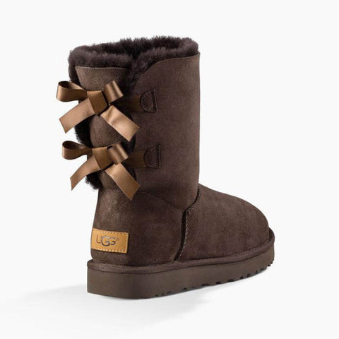 Image of Crystal Bailey Bow II Uggs®, Short, Black, view 21, JezelleDesigns