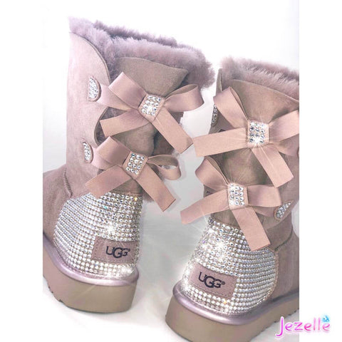 Image of Crystal Bailey Bow II Uggs®, Short, Two Bows, view 19, JezelleDesigns