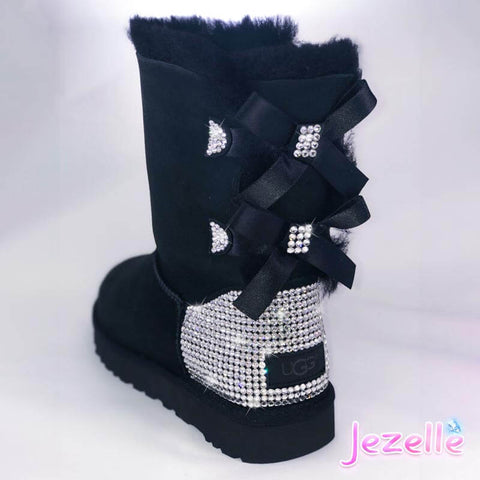 Image of Crystal Bailey Bow II Uggs®, Short, Two Bows, view 2, JezelleDesigns