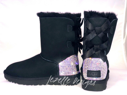 Image of Crystal Bailey Bow II Uggs®, Short, Two Bows, view 4, JezelleDesigns