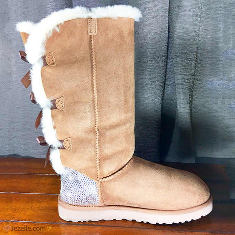 Image of Crystal Bailey Bow Uggs®, Tall, Three Bows, view 10, JezelleDesigns