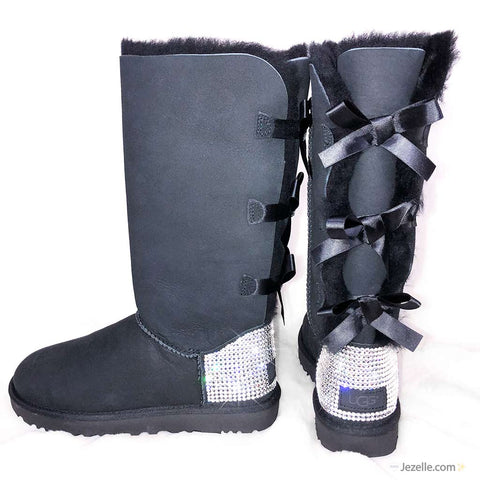 Image of Crystal Bailey Bow Uggs®, Tall, Three Bows, view 11, JezelleDesigns