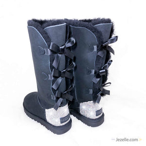 Crystal Bailey Bow Uggs®, Tall, Three Bows, hand-jeweled by JezelleDesigns