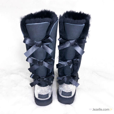 Image of Crystal Bailey Bow Uggs®, Tall, Three Bows, view 3, JezelleDesigns