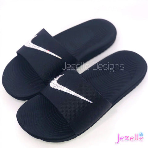 Image of Crystal Nike Kawa Slides, view 3, JezelleDesigns