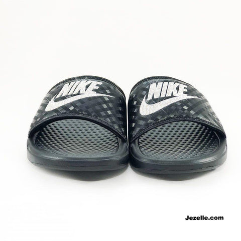 Image of Crystal Nike Slides for Women, view 2, JezelleDesigns