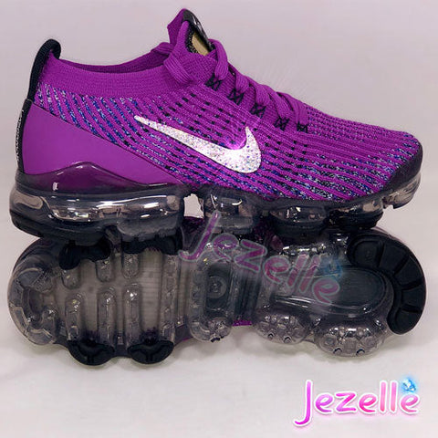 Image of Crystal Nike VaporMax Flyknit 3, Vivid Purple, view 2, JezelleDesigns