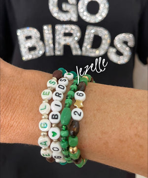 Eagles Bracelet Stack — Set of 4 — hand-jeweled by JezelleDesigns