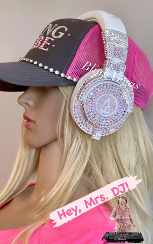 Image of Custom Bling Headphones, Hand-Jeweled Crystal DJ Headphones, Made to Order
