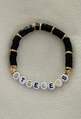 Image of Team Beaded Bracelets — Black & Gold — view 7 — JezelleDesigns