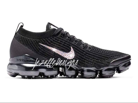 Image of Bling Nike Air Vapormax Flyknit w/ Ultra Premium Crystals (All Black)