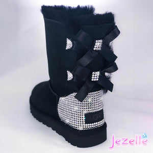 Bling Bailey Bow II Uggs® (SHORT 2 bows) w/ Ultra-Premium Crystals