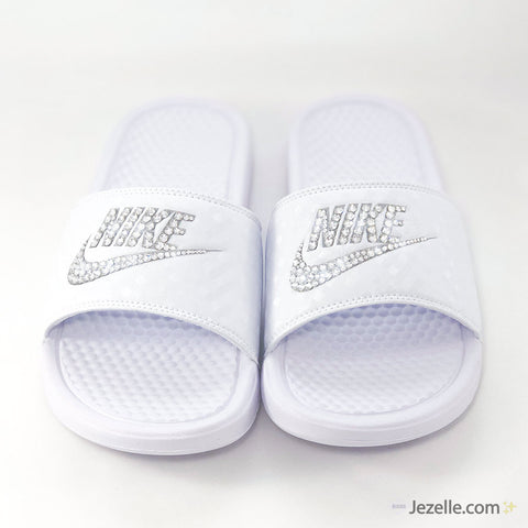 Blinged Out Nike Slides