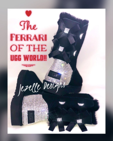 Women's Bling Ugg Swarovski Crystals Custom Bailey Bow Ugg 