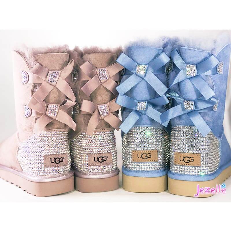 Bling Ugg Crystal Custom Women's Bailey Bow Ugg Boots